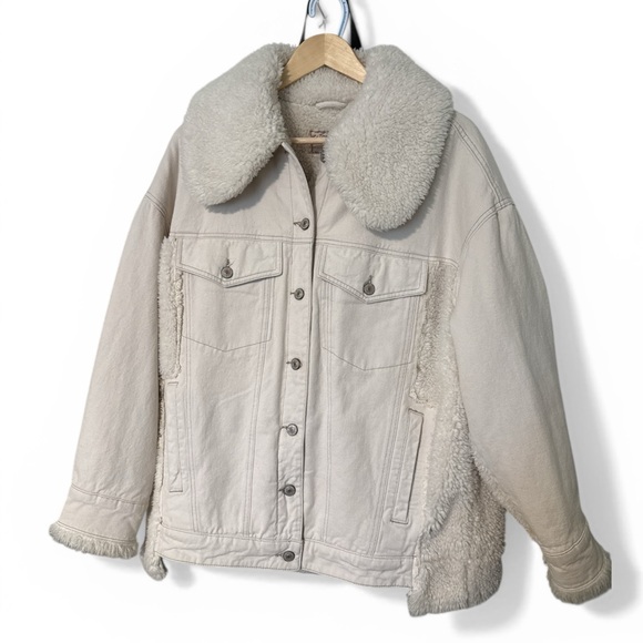 FREE PEOPLE HOLLY COZY DENIM JACKET - Picture 3 of 12